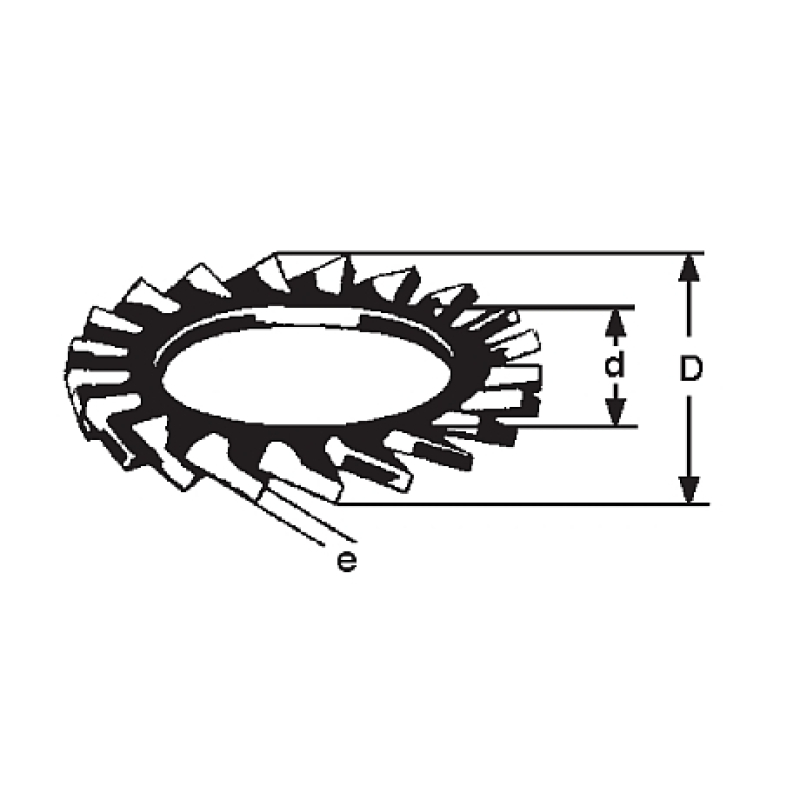Fächerscheiben Inox A2 DIN 6798